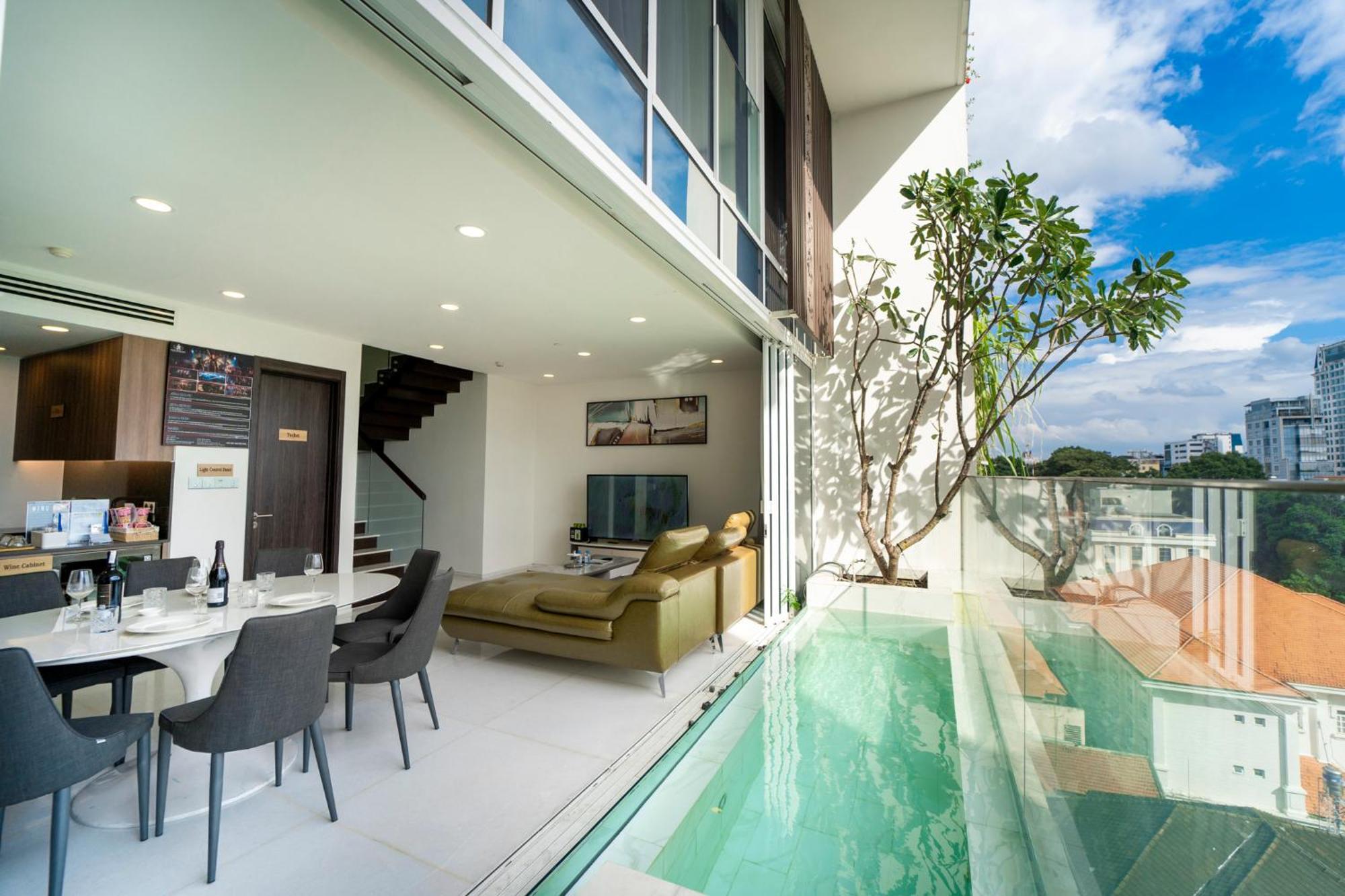 Serenity Saigon Sky Villas - Free One Way Airport Shuttle Ho-Chi-Minh-Stadt Exterior foto