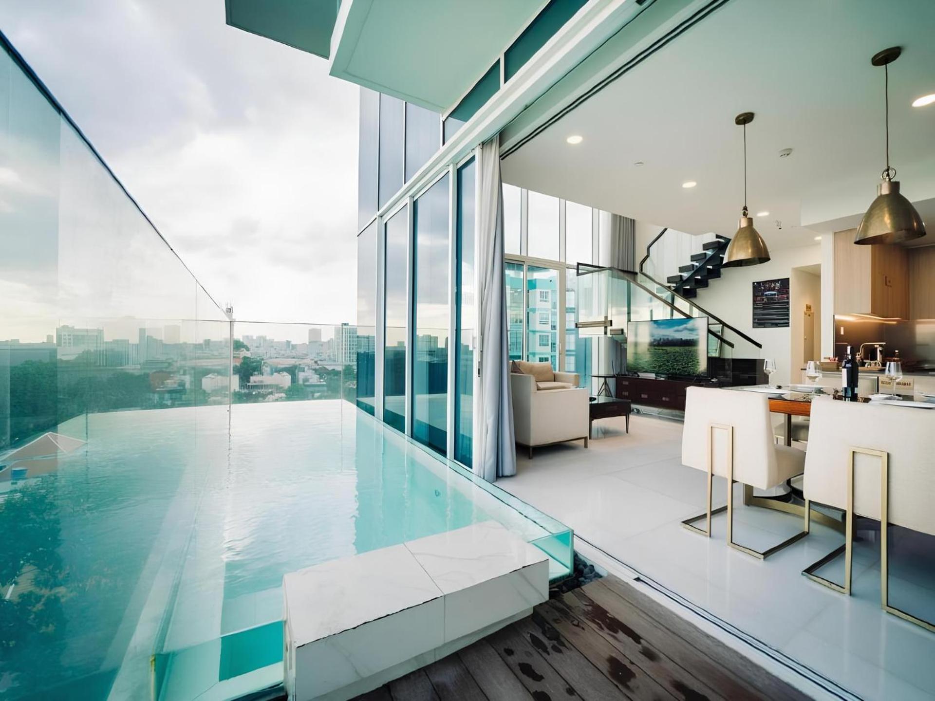 Serenity Saigon Sky Villas - Free One Way Airport Shuttle Ho-Chi-Minh-Stadt Exterior foto